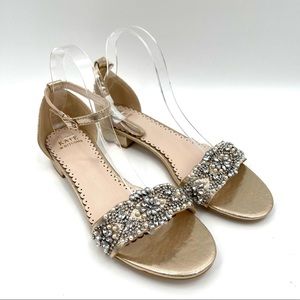 KATE WHITECOMB | Aerin Gold Rhinestones Flats Size 11